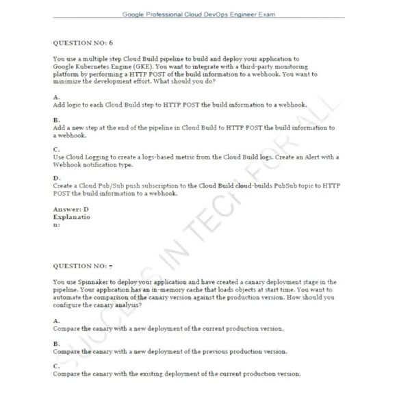 Printout Google Professional Cloud DevOps Engineer Study Guide - Picture 5 of 6